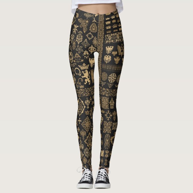 Baroque elements: mega set pattern. leggings (Front)