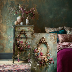 Baroque Ethereal Hummingbird Oval Frame & Floral Tissue Paper