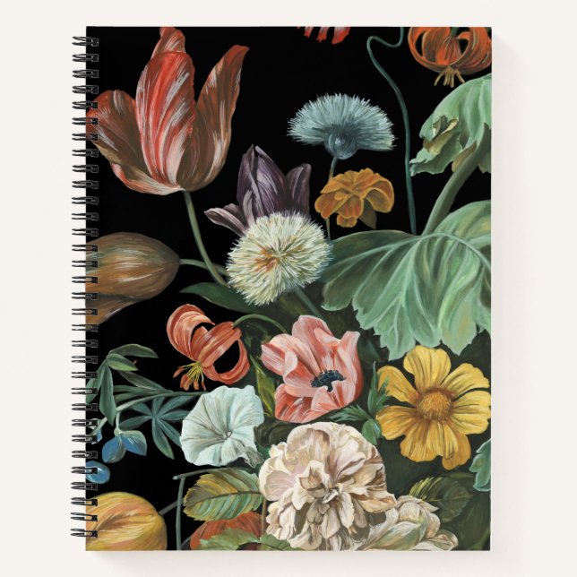 Baroque Floral - Bouquet of Flowers Notebook (Front)