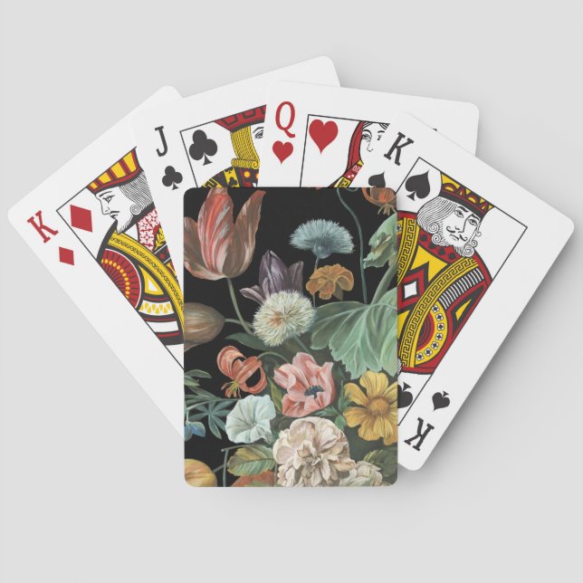 Baroque Floral - Bouquet of Flowers Playing Cards (Back)