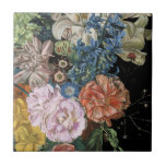 Baroque Floral - Bouquet Tile<br><div class="desc">Baroque Floral II by Melissa Wang. Features a variety of up-close bright flowers in a baroque-like style.</div>