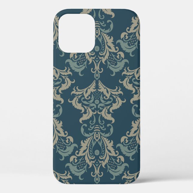 Baroque floral pattern. classic floral ornament. v Case-Mate iPhone case (Back)