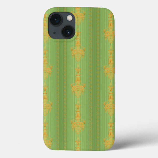 Baroque floral pattern with border V2020 Case-Mate iPhone Case (Back)