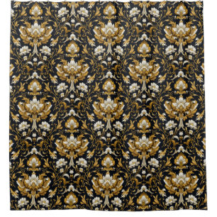 Baroque Floral Shower Curtain