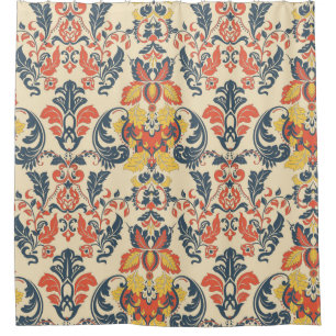 Baroque Floral: Vintage Classic Wallpaper. Shower Curtain