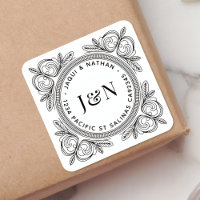 Baroque Foliage Return Address Labels - Custom