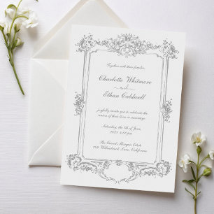 Baroque Frame Elegant Wedding Invitation