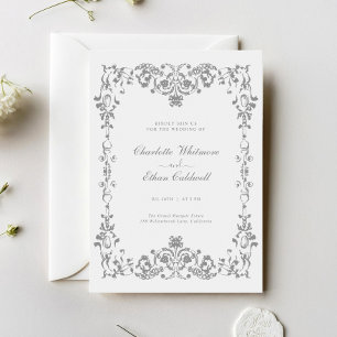 Baroque Frame Elegant Wedding Invitation