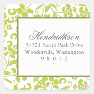 Baroque Frame Square Address Label