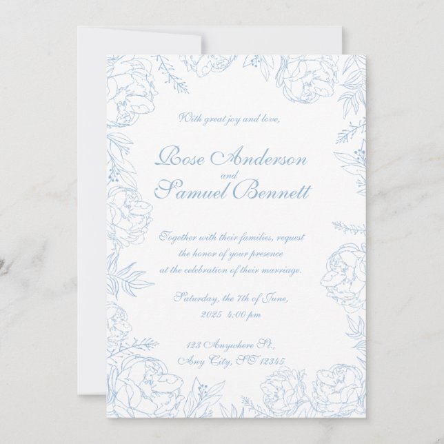 Baroque Frame Wedding Invitation (Front)
