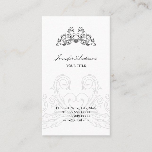 Baroque French Chic Business Card (Front)