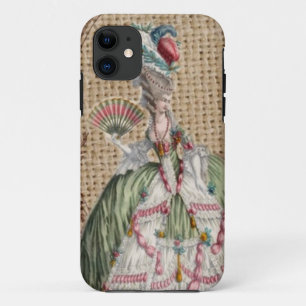 baroque french country burlap Marie Antoinette Case-Mate iPhone Case