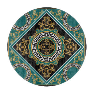 Baroque Gold: Black Elegance Cutting Board