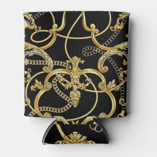 Baroque Gold Chains Seamless Pattern Can Cooler