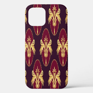 Baroque Gold Sconce Magenta Pattern iPhone 12 Case
