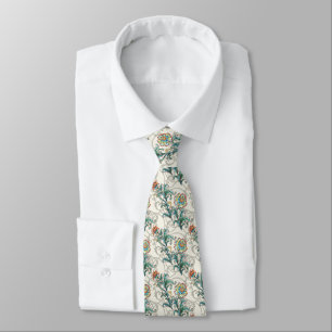 Baroque Golden Floral Elegant Wedding Tie