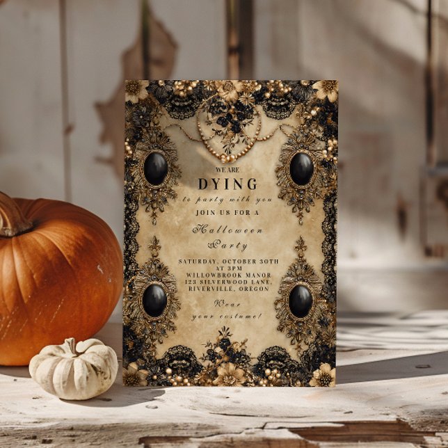 Baroque Gothic Halloween Night Invitation (Creator Uploaded)
