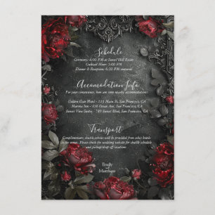 Baroque Gothic Peonies Enclosure Card