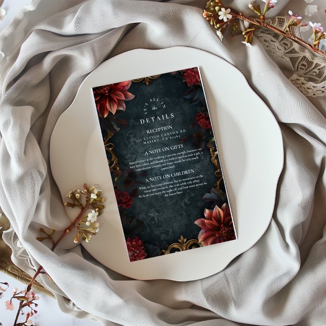 Baroque Gothic Wedding Romance Enclosure Card (Creator Uploaded)