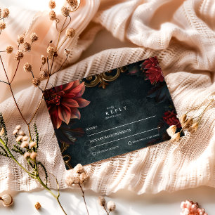 Baroque Gothic Wedding Romance RSVP Card