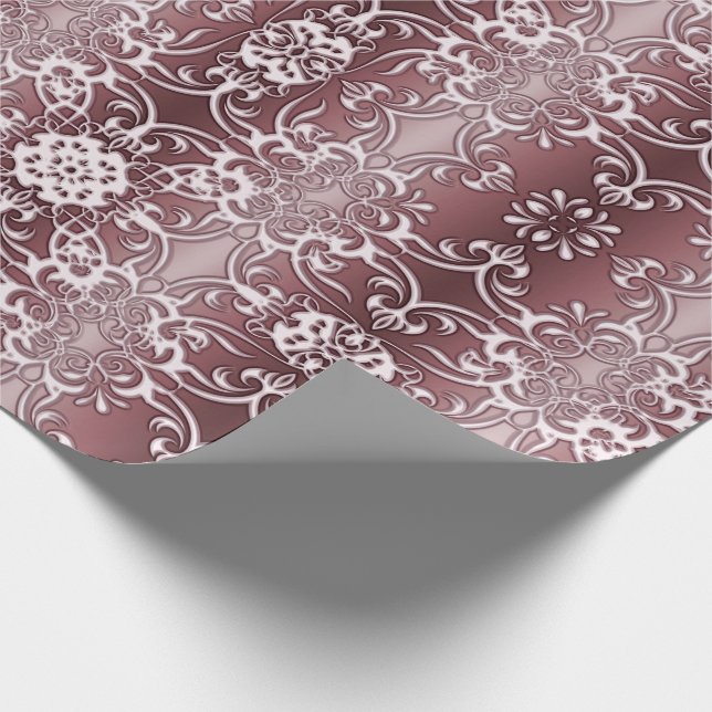 Baroque Green Lime Wrapping Paper (Corner)