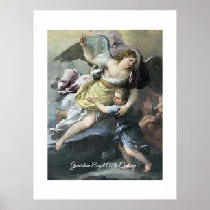Baroque Guardian Angel Poster