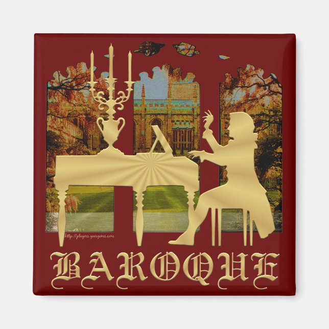 Baroque harpsichord magnet (Front)