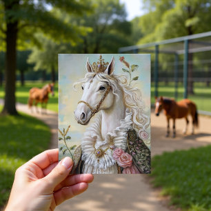 Baroque Horse Royal War Portrait Design Postcard