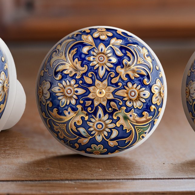 Baroque Majestic Floral Ceramic Knob Pull (Creator Uploaded)