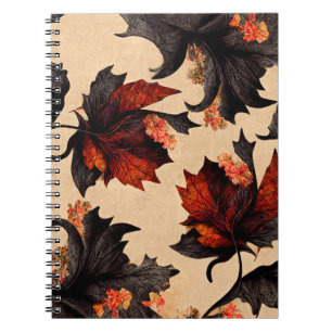 Baroque Maple Leaves Pattern Notebook