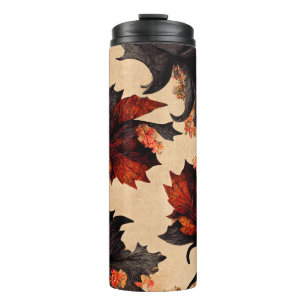 Baroque Maple Leaves Pattern Thermal Tumbler
