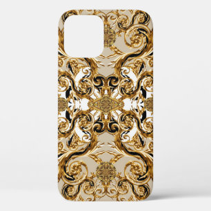 Baroque Meets Leopard: Golden Background iPhone 12 Case