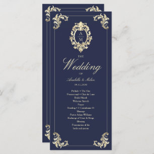 Baroque Navy Blue Gold Wedding Ceremony