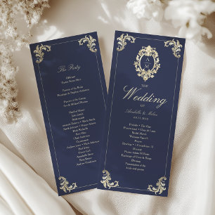 Baroque Navy Blue Gold Wedding Ceremony
