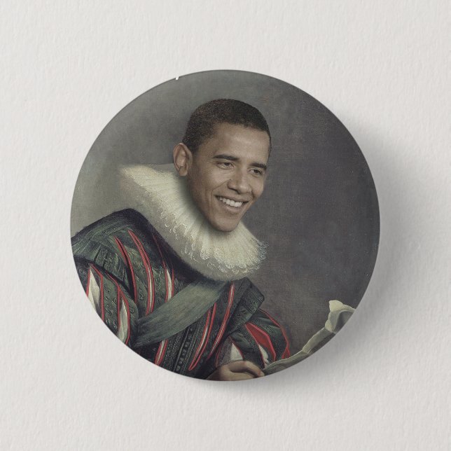 Baroque Obama 6 Cm Round Badge (Front)
