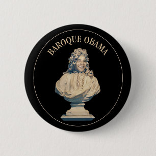 Baroque Obama 6 Cm Round Badge