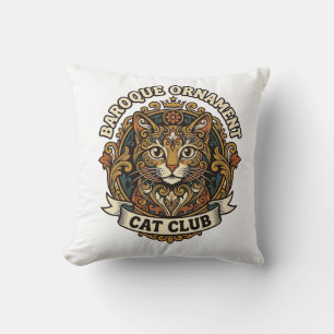 Baroque Ornament Cat Cat Lover Gift - Baroque Orna Cushion