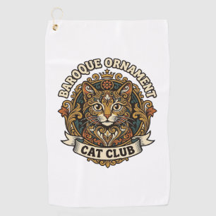 Baroque Ornament Cat Cat Lover Gift - Baroque Orna Golf Towel