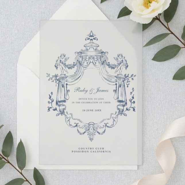 Baroque Ornament Wedding Acrylic Invitation (Creator Uploaded)