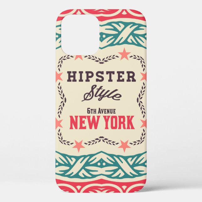 Baroque ornaments and floral details, Hipster card Case-Mate iPhone Case (Back)