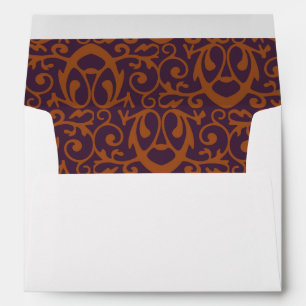 Baroque Pattern with Gold Bands 2 Envelopes