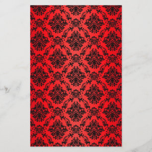 Baroque Red Victorian Scrapbook Paper