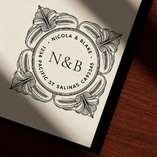 Baroque Return Address Self-Inking Stamp