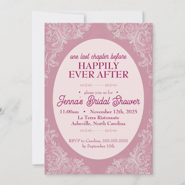 Baroque Rococo Bridal Shower Invitation | 5x7 (Front)