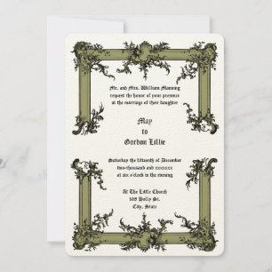 Baroque Rococo Rocaille Frame ca. 1775  Wedding Invitation