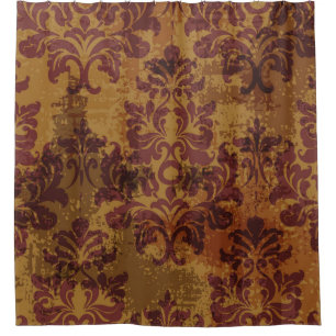 Baroque rococo seamless pattern shower curtain