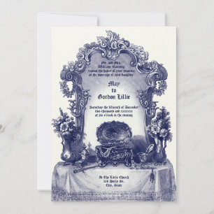 Baroque Rococo Style Vanity Frame Invitation