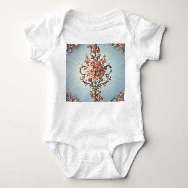 Baroque Rose  Baby Bodysuit (Front)