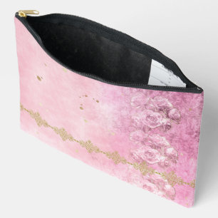 Baroque Rose Damask Grunge - Cosmetic Bag
