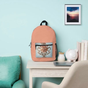 Baroque Rose Printed Backpack